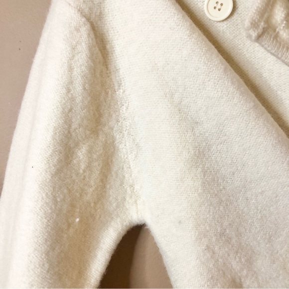 Herman Geist Vintage 100% Wool Peacoat‎ Button Front Jacket Cream Size Medium - Picture 3 of 4